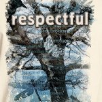 RESPECTFUL, the second t-shirt design in the "Word Art" series